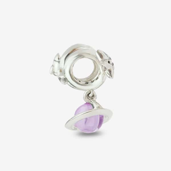 Praan Universe star charm silver; purple sterling-silver Bead by The Alternative Bead. Your official Praan Retailer from Germany