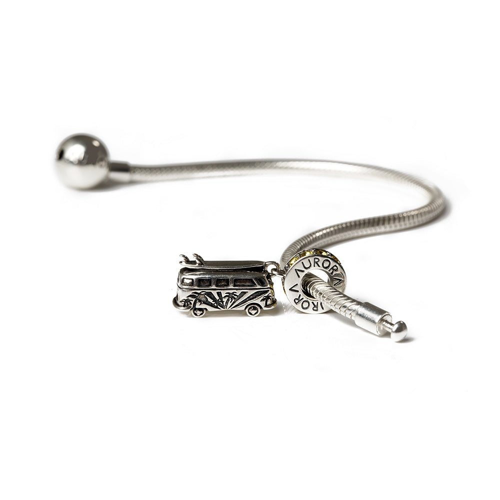 Aurora Charm Vintage Summer Van Yellow Crystals Dangle silver; yellow sterling-silver; crystal Dangle by The Alternative Bead. Your official Aurora Charm Retailer from Germany