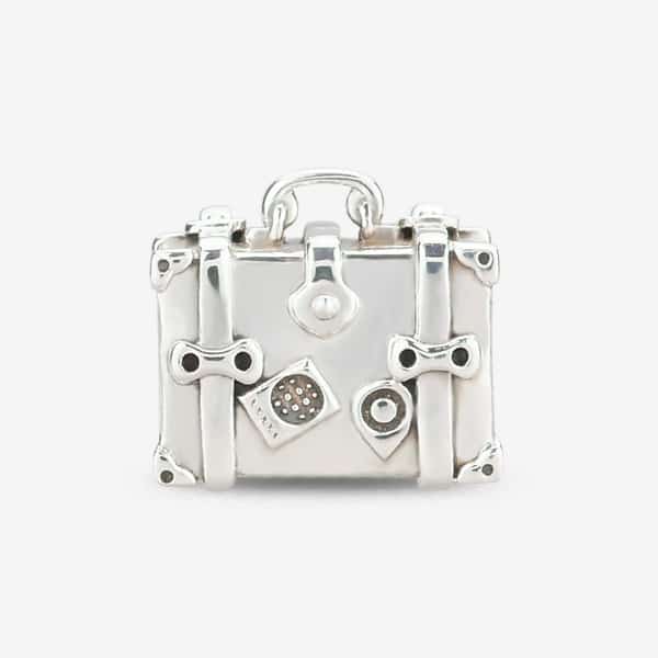 Praan Vintage Suitcase Charm silver sterling-silver Bead by The Alternative Bead. Your official Praan Retailer from Germany