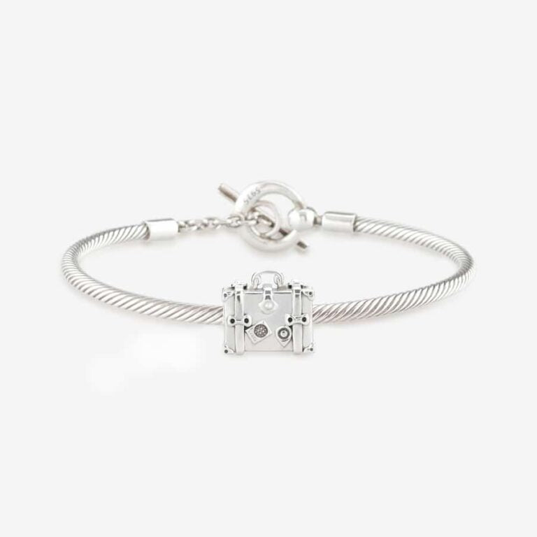 Praan Vintage Suitcase Charm silver sterling-silver Bead by The Alternative Bead. Your official Praan Retailer from Germany