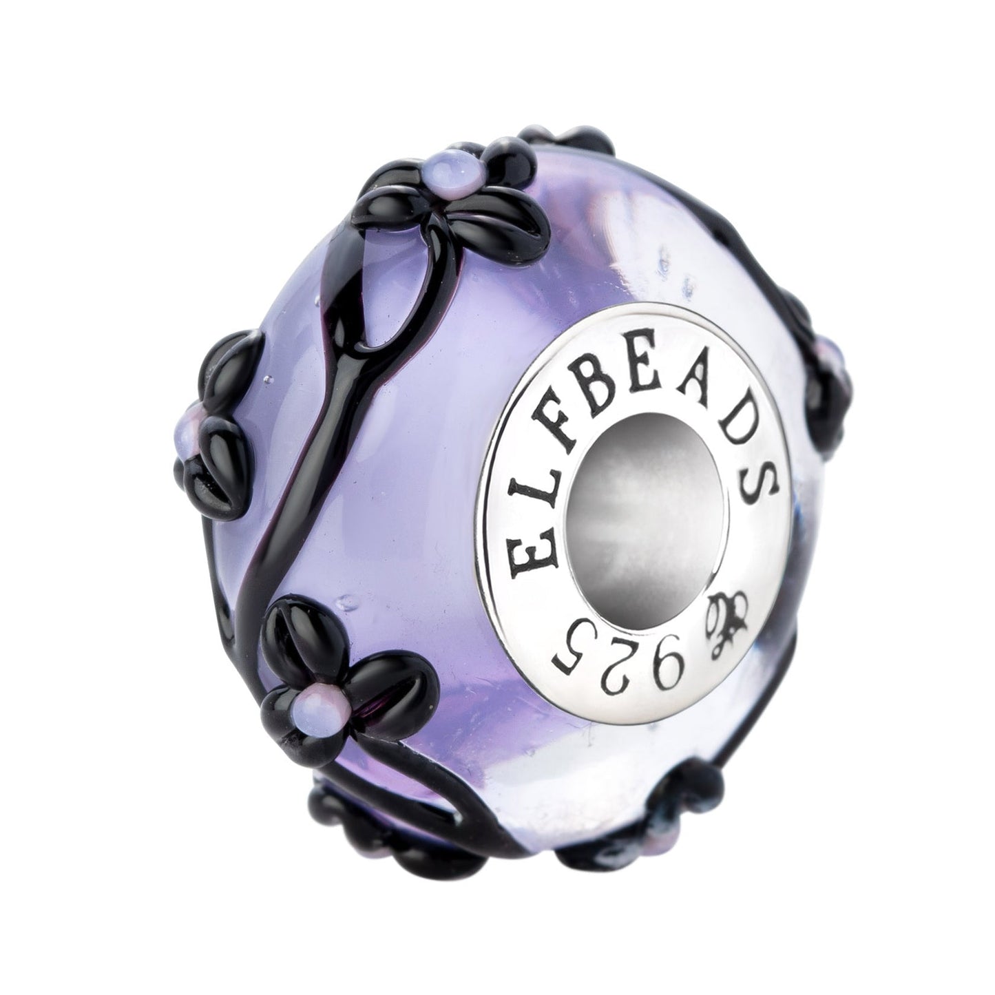  Elfbeads Violet Radiance Flowertwig Charm by The Alternative Bead 