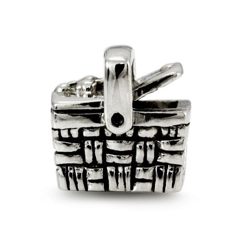 OHM Beads Picnic Basket (Retired) (WHB072)  sterling-silver Bead The Alternative Bead