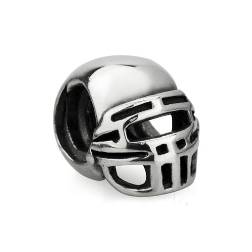 OHM Beads Football Helmet (Retired) (DG-1000)  sterling-silver Bead The Alternative Bead