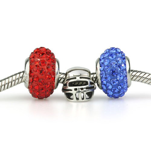 OHM Beads Football Helmet (Retired) (DG-1000)  sterling-silver Bead The Alternative Bead