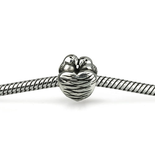 OHM Beads Love Birds (Retired) (WHF057)  sterling-silver Bead The Alternative Bead
