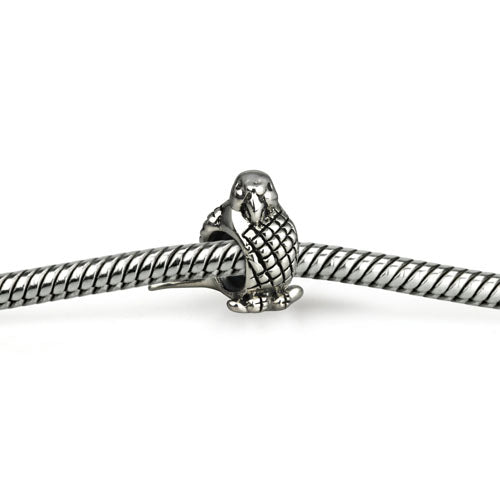 OHM Beads Budgie Pet Bird (Retired)  sterling-silver Bead The Alternative Bead