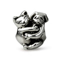 OHM Beads Cat & Dog (Retired) (WHF074)  sterling-silver Bead The Alternative Bead