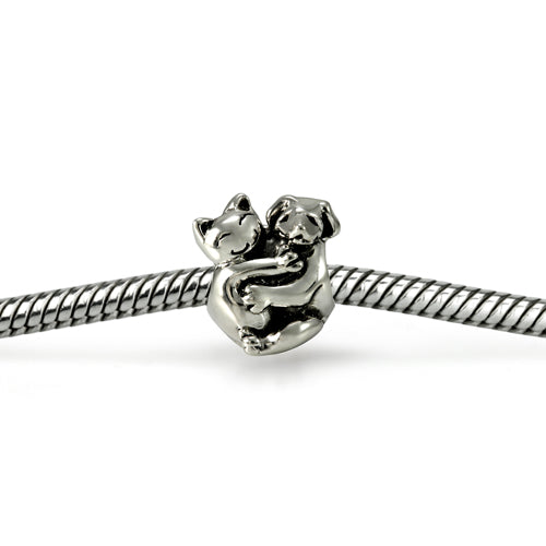 OHM Beads Cat & Dog (Retired) (WHF074)  sterling-silver Bead The Alternative Bead