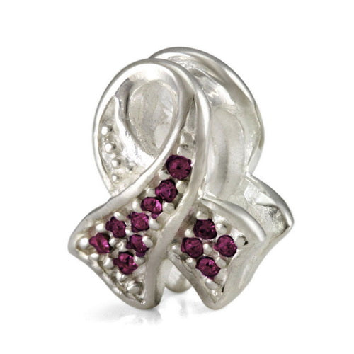 OHM Beads Domestic Violence Awareness (Retired) (WHJ02802)  sterling-silver Bead The Alternative Bead