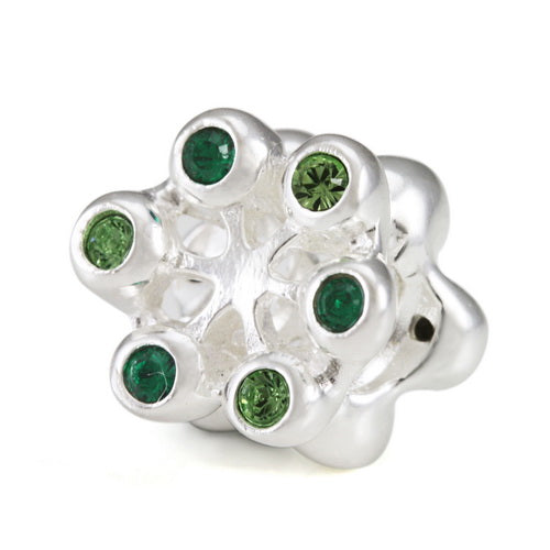 OHM Beads Green Ferris Wheel (Retired) (WHJ02905)  sterling-silver Bead The Alternative Bead
