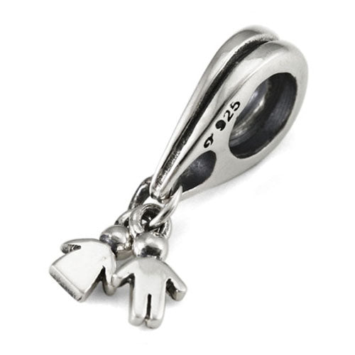 OHM Beads Boy & Girl (Retired) (WHQ017)  sterling-silver Bead The Alternative Bead