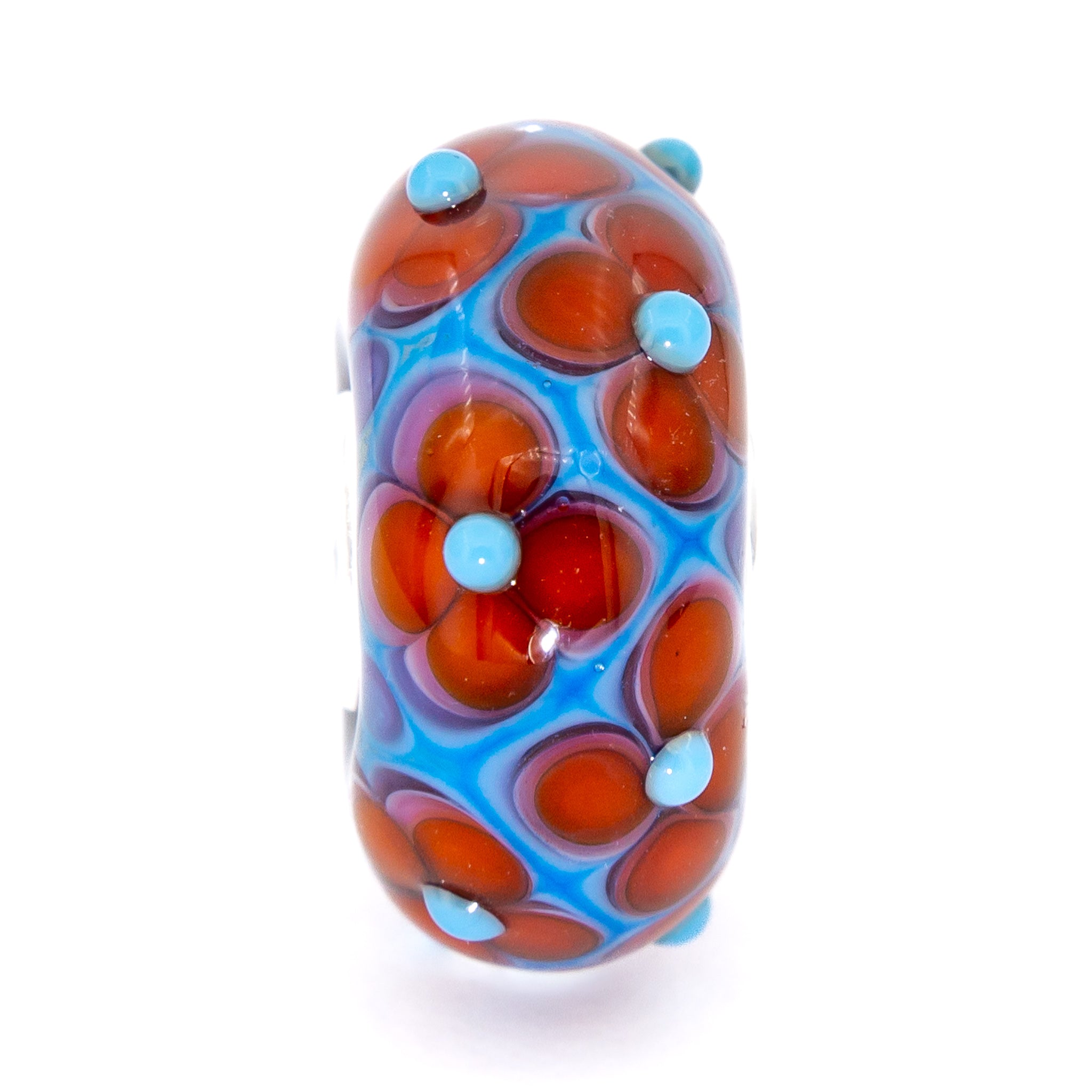 Elfbeads Warm Night Fieldstone red; blue glass Bead by The Alternative Bead. Your official Elfbeads Retailer from Germany