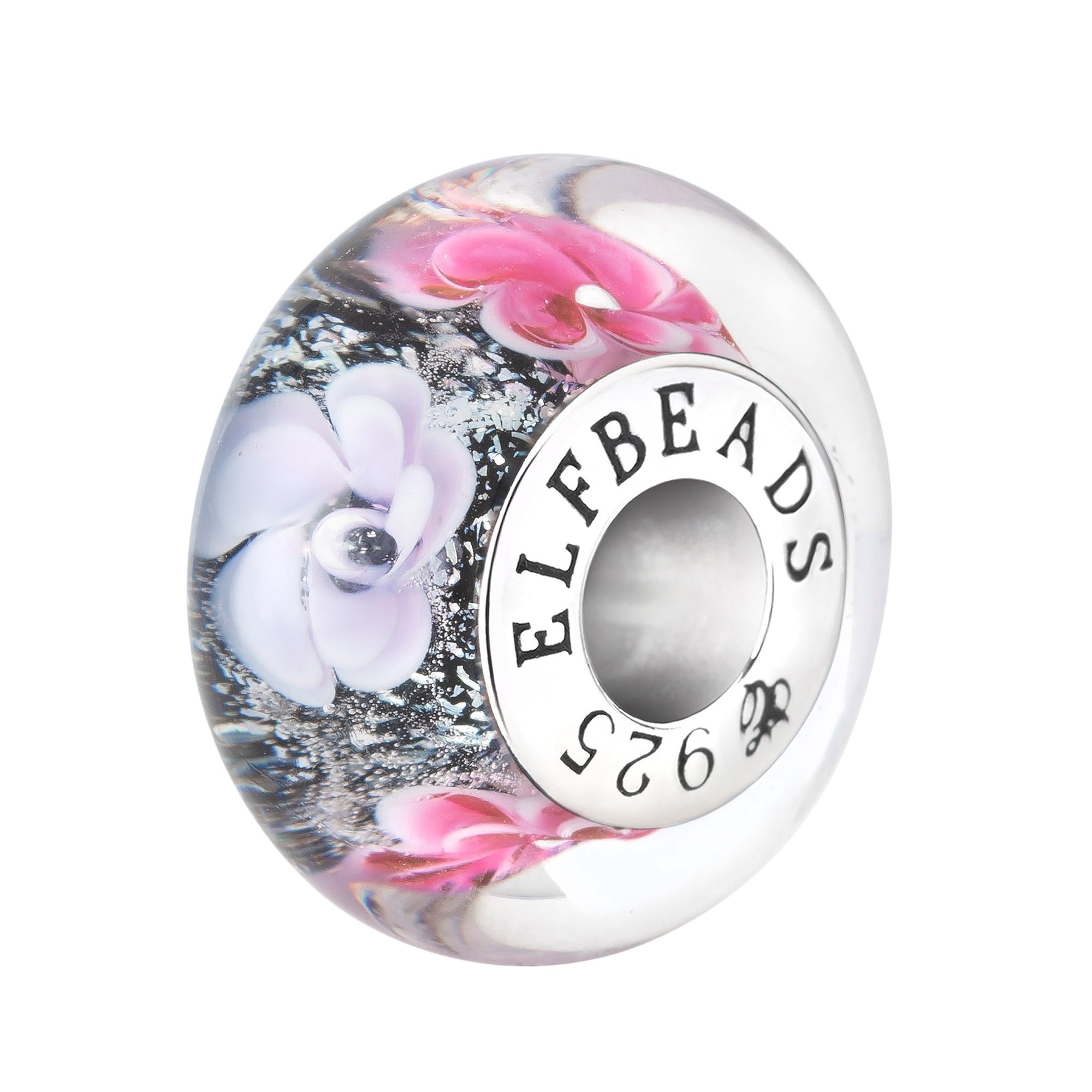 Elfbeads Whispers of Lavender and Love silver glass Bead by The Alternative Bead. Your official Elfbeads Retailer from Germany