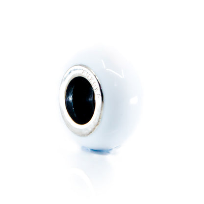 The Alternative Bead: Aurora Charm - White Universal Enamel Stopper Sterling Silver Charm Picture 1