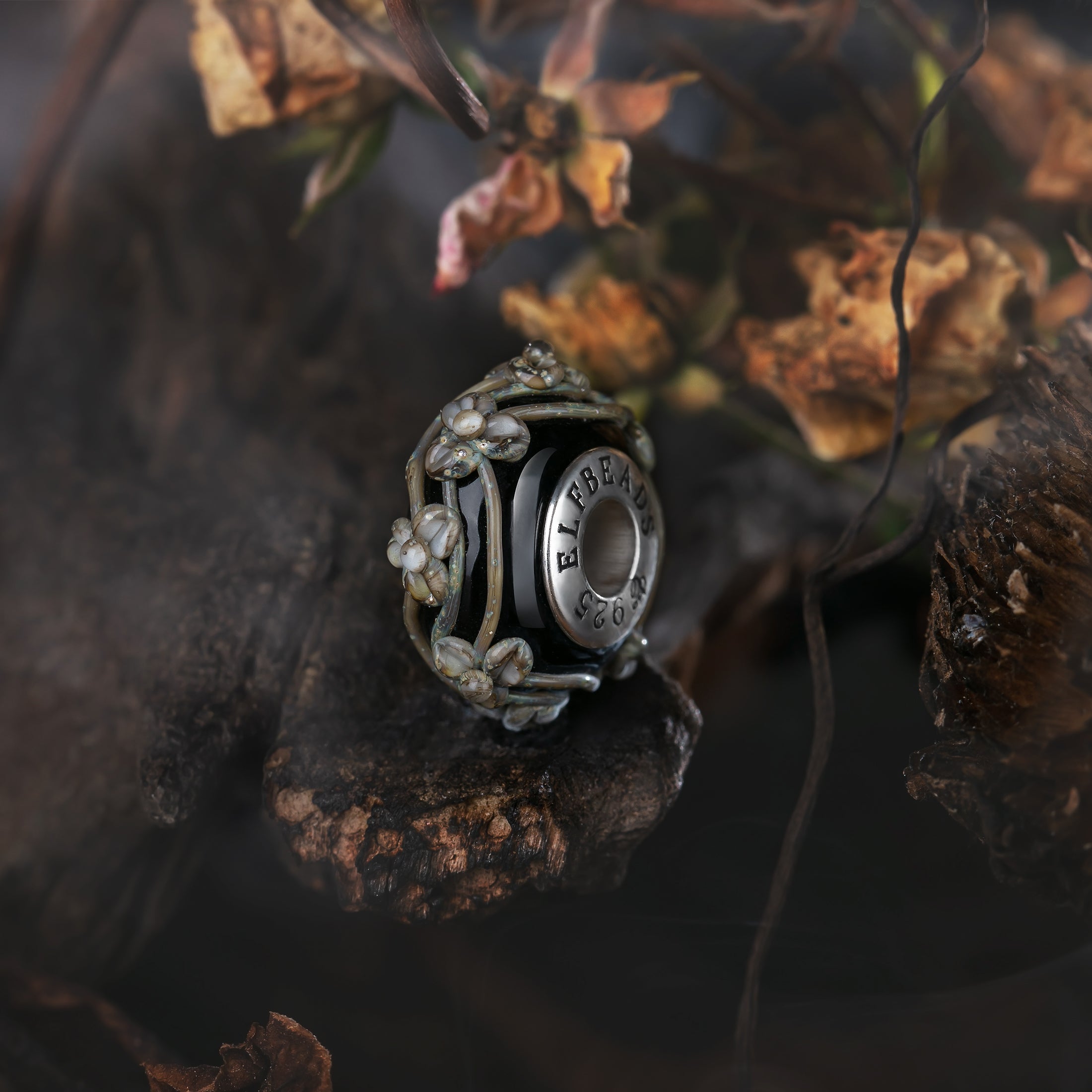 Elfbeads Wilted Beauty Flowertwig  glass Bead by The Alternative Bead. Your official Elfbeads Retailer from Germany