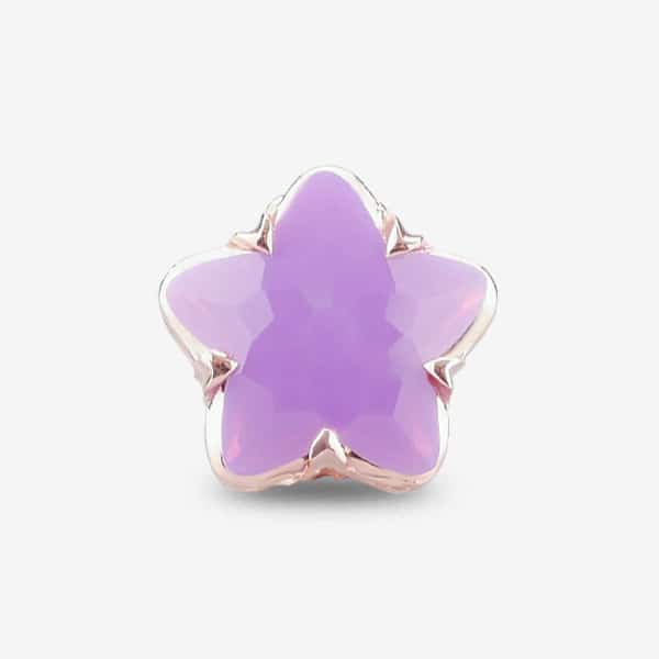 Praan Wishing Star Crystal Charm purple rose-gold Bead by The Alternative Bead. Your official Praan Retailer from Germany