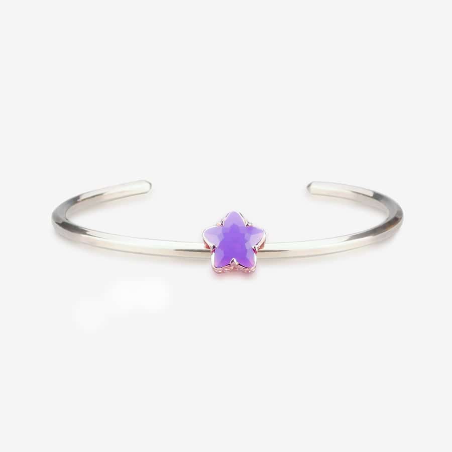 Praan Wishing Star Crystal Charm purple rose-gold Bead by The Alternative Bead. Your official Praan Retailer from Germany
