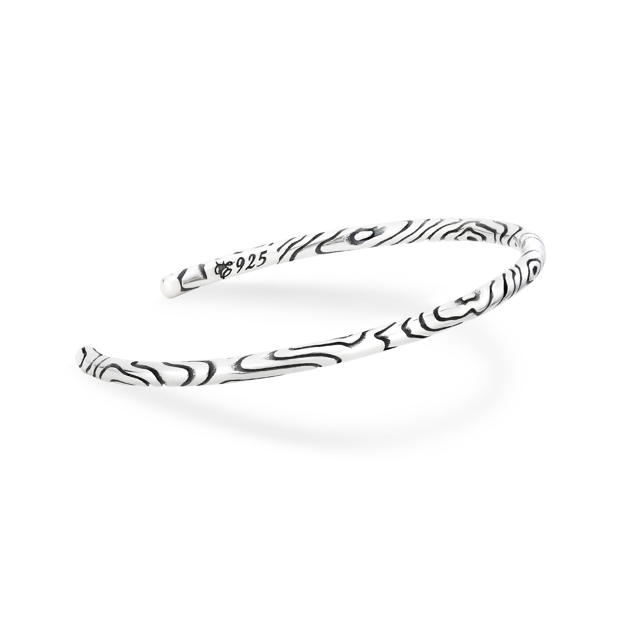 Elfbeads Wood Bangle silver sterling-silver Bangle by The Alternative Bead. Your official Elfbeads Retailer from Germany