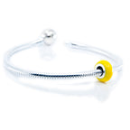 Aurora Charm Yellow Universal Enamel Stopper yellow sterling-silver; enamel Stopper by The Alternative Bead. Your official Aurora Charm Retailer from Germany