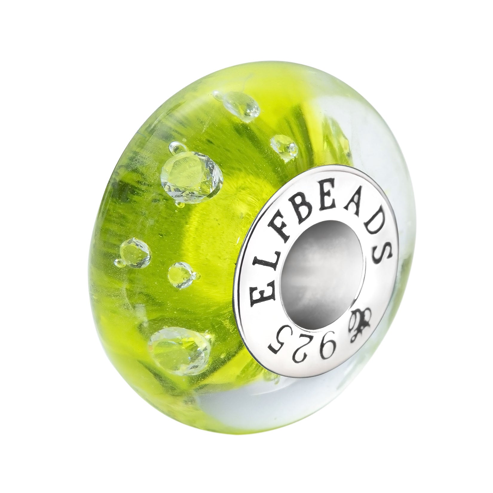 Elfbeads Yellow Green Monroe yellow glass Bead by The Alternative Bead. Your official Elfbeads Retailer from Germany