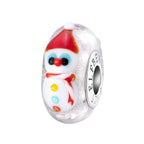 Elfbeads Your Snowman Memories silver; white glass Bead by The Alternative Bead. Your official Elfbeads Retailer from Germany