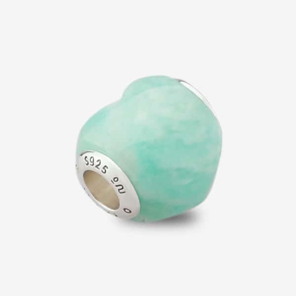 Amazonite Heart Charm