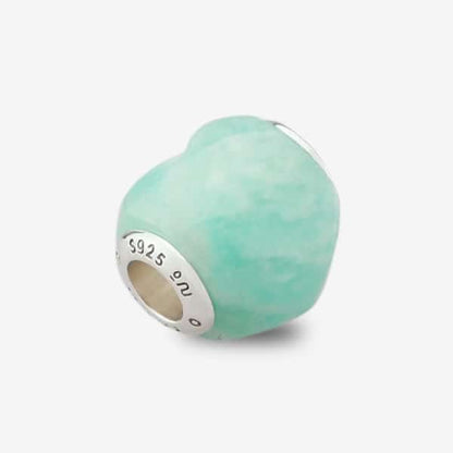 Amazonite Heart Charm