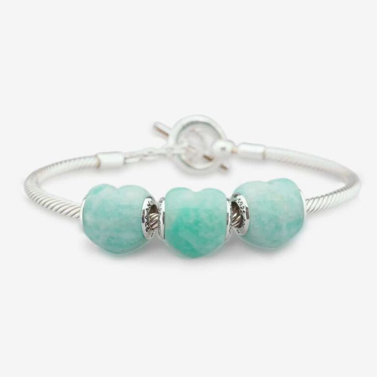 Praan Amazonite Heart Charm green natural-stone Bead by The Alternative Bead. Your official Praan Retailer from Germany