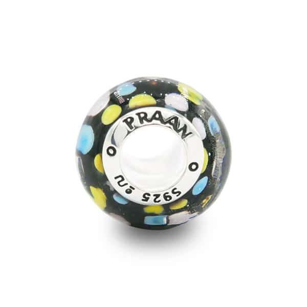 Praan Black Polka dot silver sterling-silver Bead by The Alternative Bead. Your official Praan Retailer from Germany