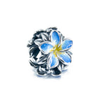 Aurora Charm Frangipani Blue Yellow Flower Charm silver; yellow; blue sterling-silver; enamel Bead by The Alternative Bead. Your official Aurora Charm Retailer from Germany