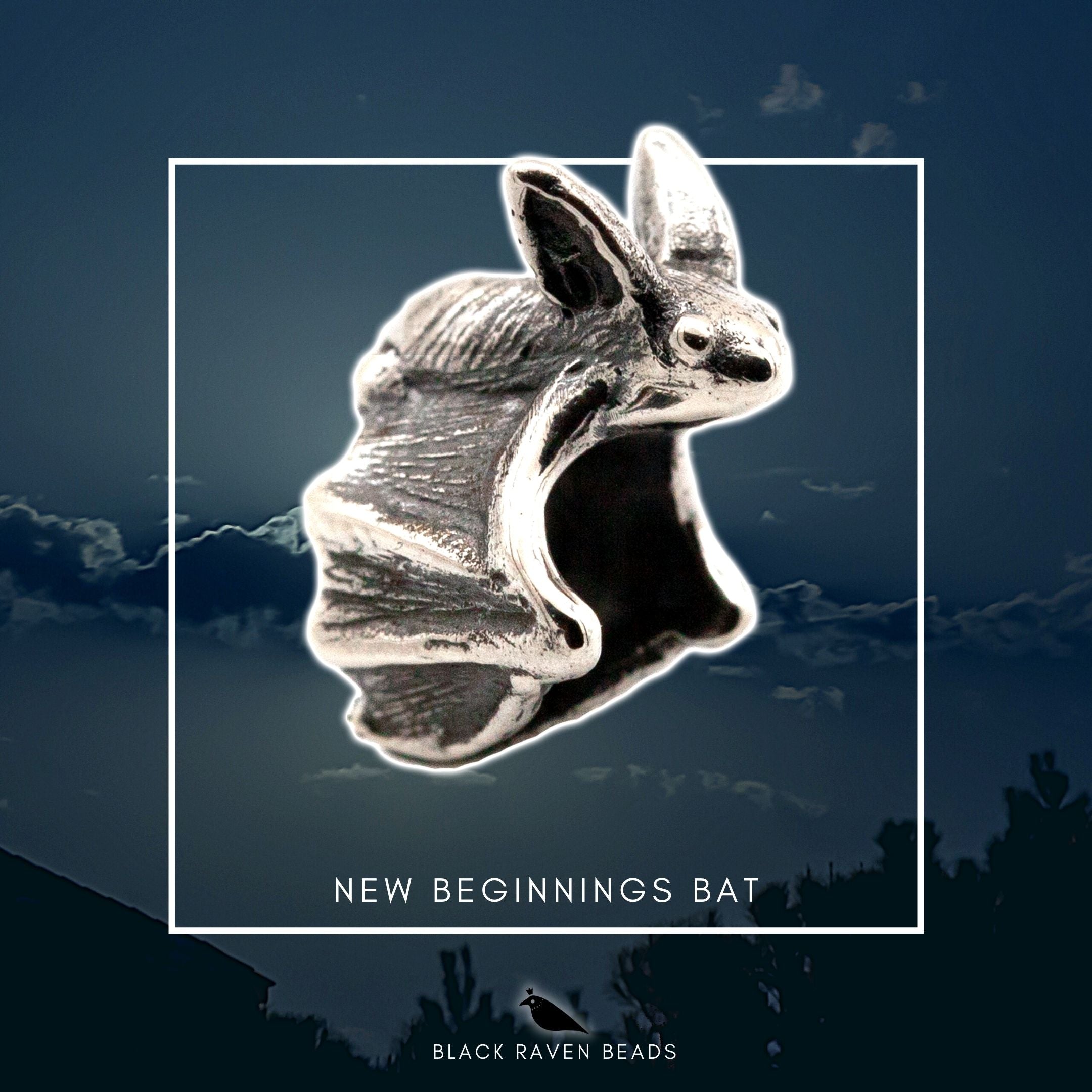 Black Raven Beads New Beginnings Bat silver sterling-silver Charm by The Alternative Bead. Your official Black Raven Beads Retailer from Germany