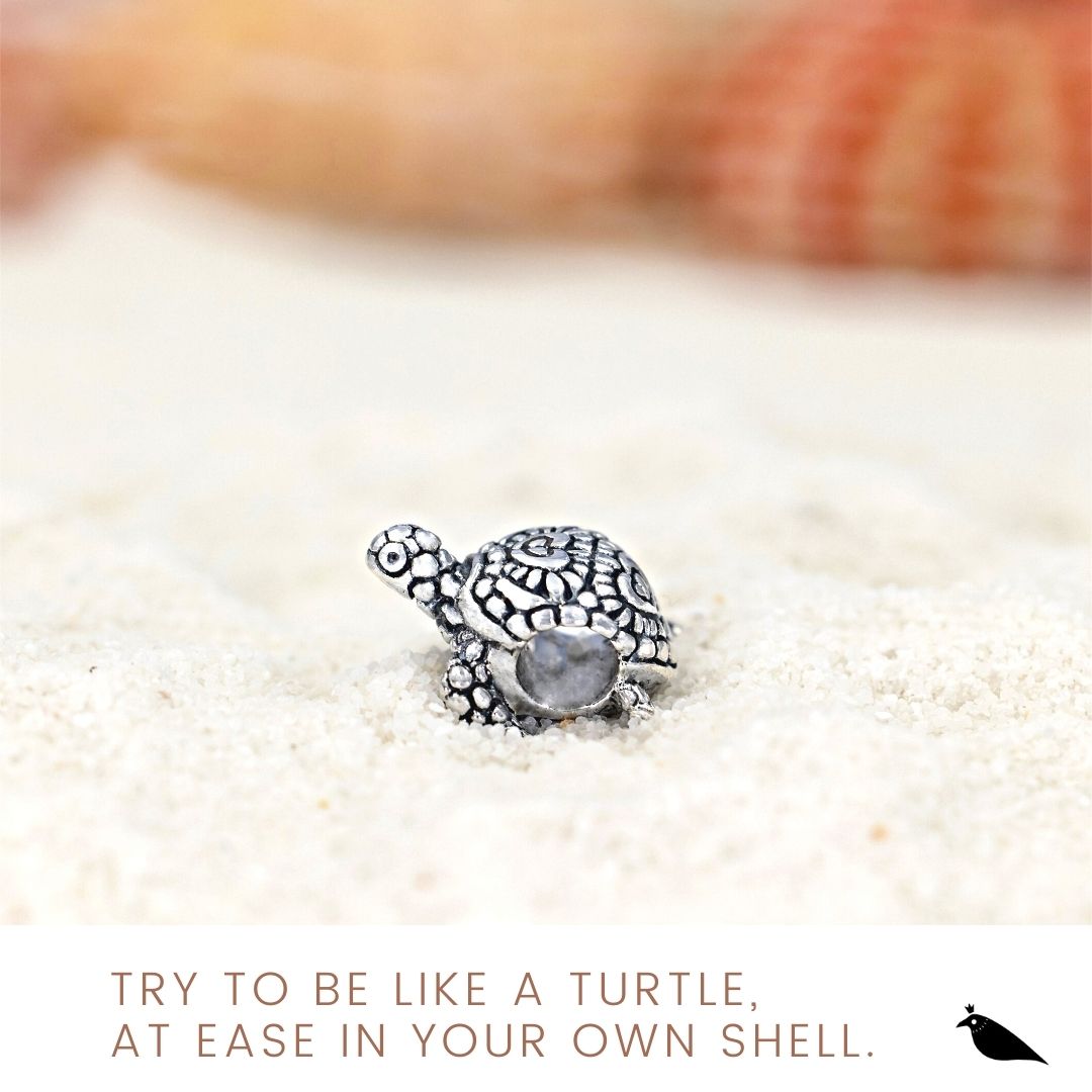 Black Raven Beads Endurance Sea Turtle silver sterling-silver Charm by The Alternative Bead. Your official Black Raven Beads Retailer from Germany