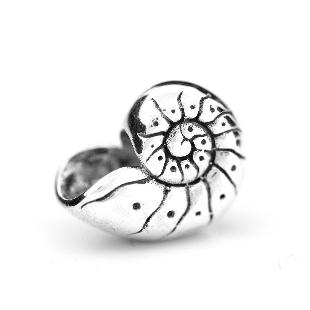 Black Raven Beads Nautilus Shell silver sterling-silver Charm by The Alternative Bead. Your official Black Raven Beads Retailer from Germany