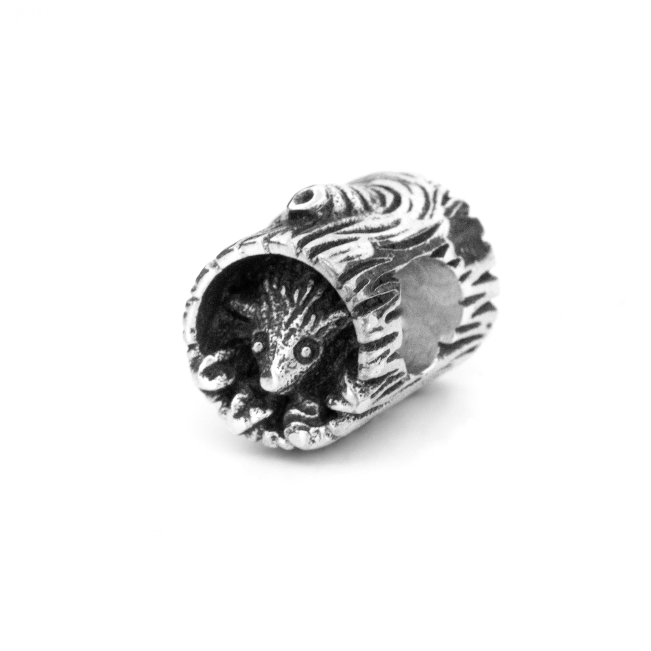 Black Raven Beads Curious Hedgehog silver sterling-silver Charm by The Alternative Bead. Your official Black Raven Beads Retailer from Germany