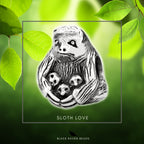 Black Raven Beads Sloth Love silver sterling-silver Charm by The Alternative Bead. Your official Black Raven Beads Retailer from Germany
