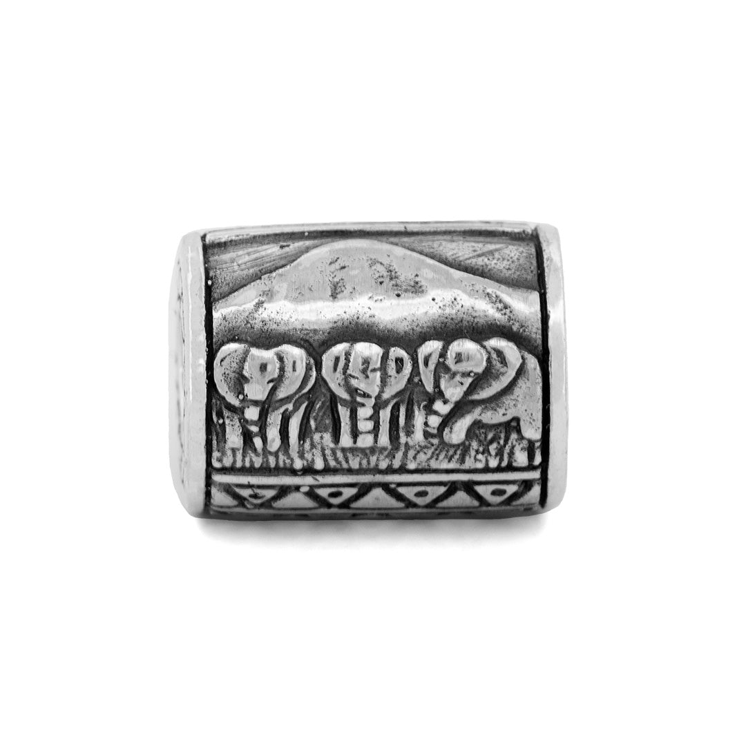 Black Raven Beads Elephants of Amboseli and the Mara crossing silver sterling-silver Bead by The Alternative Bead. Your official Black Raven Beads Retailer from Germany