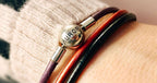 Aurora Charm Single Leather Bracelet purple; red; black sterling-silver; leather Bracelet by The Alternative Bead. Your official Aurora Charm Retailer from Germany