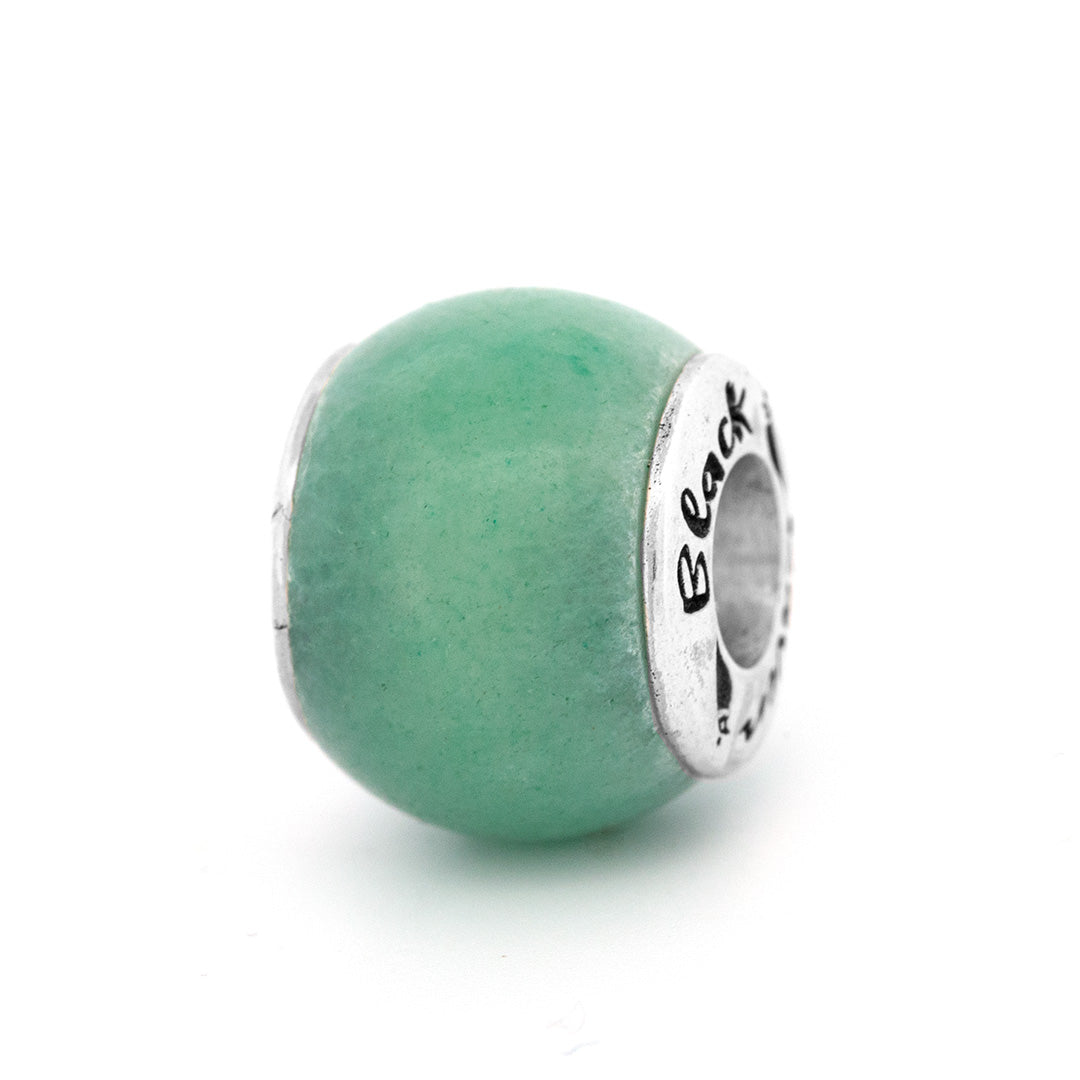 Black Raven Beads Crystal Aquamarine green natural-stone Charm by The Alternative Bead. Your official Black Raven Beads Retailer from Germany