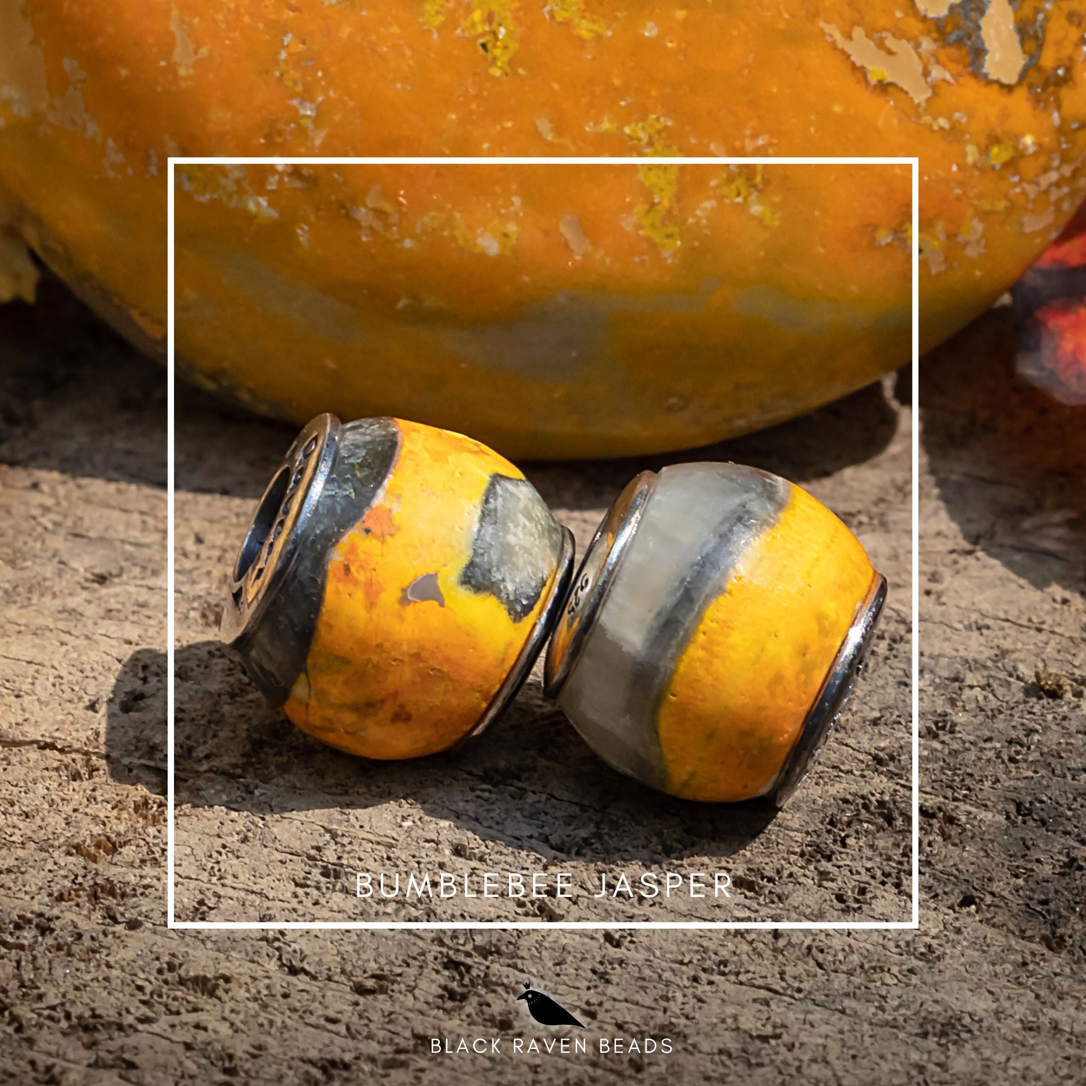Black Raven Beads Bumbelbee Jasper LE orange and yellow natural-stone  by The Alternative Bead. Your official Black Raven Beads Retailer from Germany