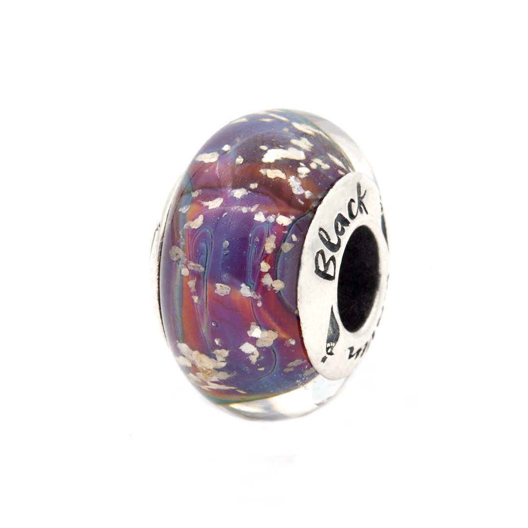 Black Raven Beads Winter Morning Glory purple and gold glass Charm by The Alternative Bead. Your official Black Raven Beads Retailer from Germany