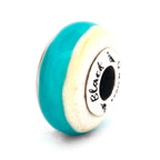 Black Raven Beads Sea Tranquility white and blue glass Charm by The Alternative Bead. Your official Black Raven Beads Retailer from Germany