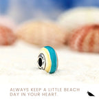 Black Raven Beads Sea Tranquility white and blue glass Charm by The Alternative Bead. Your official Black Raven Beads Retailer from Germany