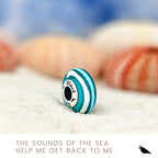 Black Raven Beads Sea Sounds blue and green and white glass Charm by The Alternative Bead. Your official Black Raven Beads Retailer from Germany