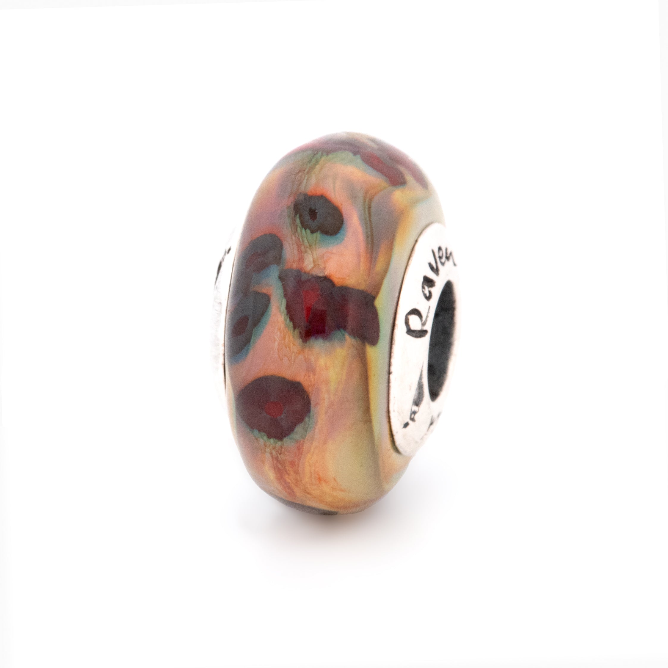 Black Raven Beads Spiritual Trail silver and multicolor and brown glass Charm by The Alternative Bead. Your official Black Raven Beads Retailer from Germany