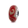 Black Raven Beads Twirling Leaves red and gray glass Charm by The Alternative Bead. Your official Black Raven Beads Retailer from Germany