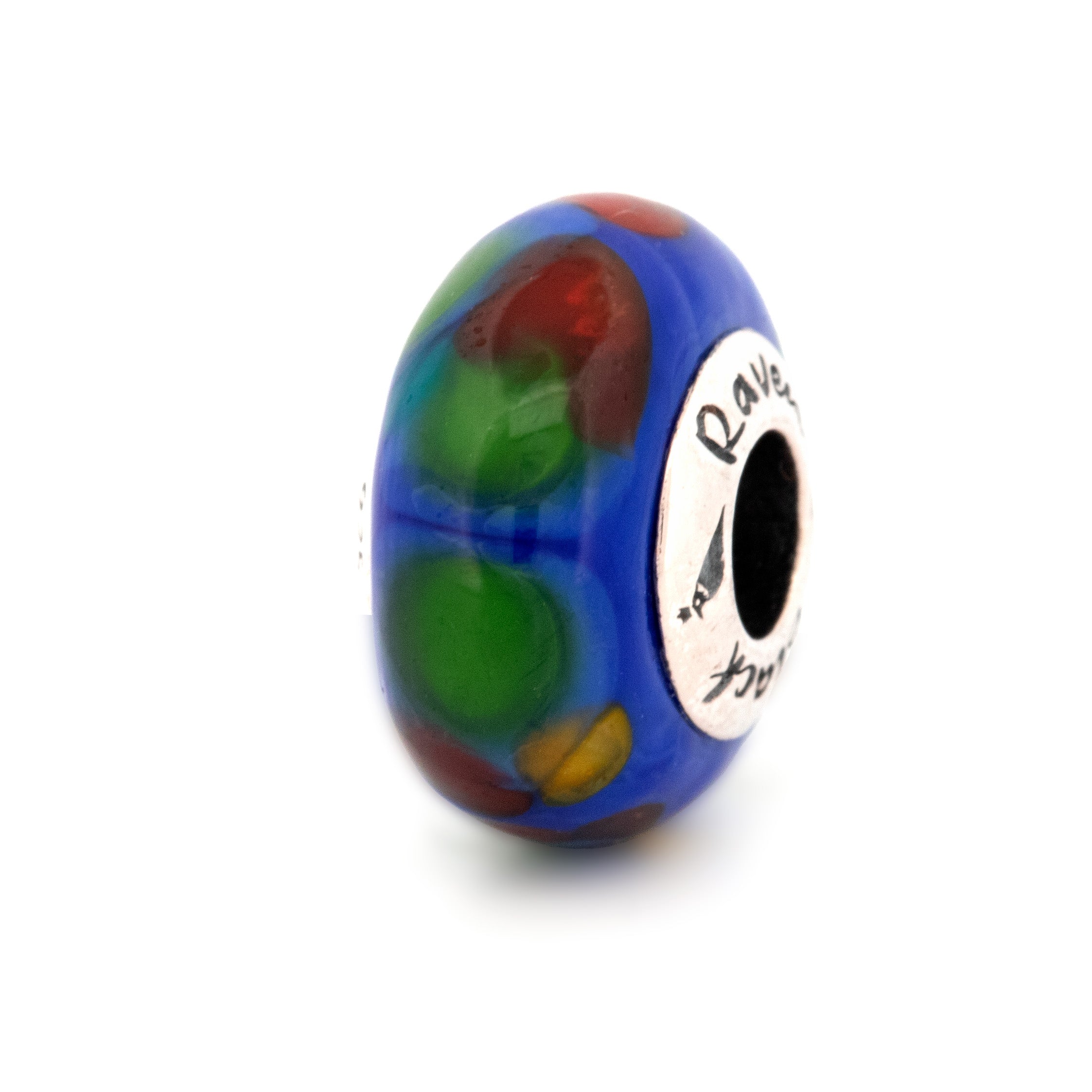 Black Raven Beads Casa Azul blue and green and red glass Charm by The Alternative Bead. Your official Black Raven Beads Retailer from Germany