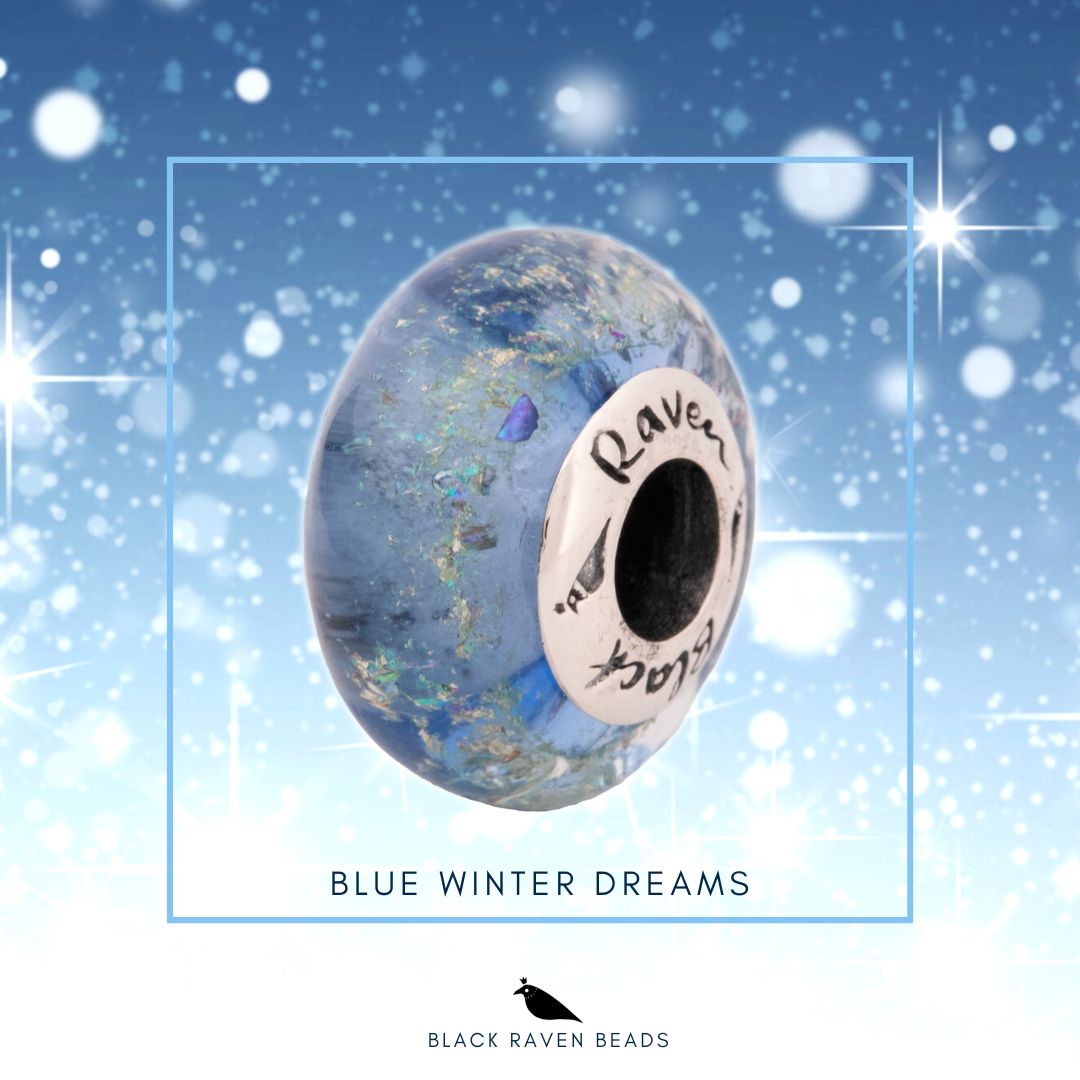 Black Raven Beads Blue Winter Dreams (LE) blue glass Charm by The Alternative Bead. Your official Black Raven Beads Retailer from Germany