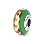 Black Raven Beads Tribal LE green and white and orange glass Charm by The Alternative Bead. Your official Black Raven Beads Retailer from Germany