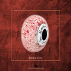 Black Raven Beads Brick red and white glass Charm by The Alternative Bead. Your official Black Raven Beads Retailer from Germany