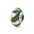 Black Raven Beads Basil Glass white and green glass Bead by The Alternative Bead. Your official Black Raven Beads Retailer from Germany